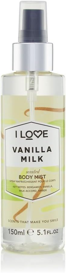 I Love Vanilla Milk Scented Body Mist, Formulated With Natural Fruit Extracts Which Offer a Burst of Fragrance