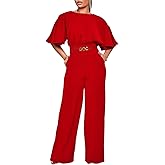 acelyn Elegant Jumpsuit for Women Dressy Sexy Plus Size Wide Leg Pant Suit One Piece Party Outfits