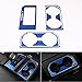 Cab Gear Shift and Cup Holder Decorative Sheet Kit Interior Accessories for Ford F150 2016 2017 (Blue)