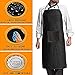 K Y KANGYUN Heavy Duty Aprons-Waterproof Apron- Rubber Vinyl Apron Men-Best for Staying Dry When Dishwashing, Lab Work, Butcher, Cleaning Fish, Oil and Stain Proof, Leather Apron (Black)