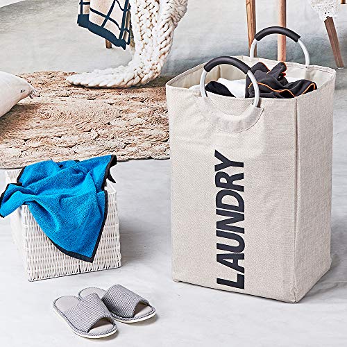 HOMEST Single Laundry Hamper with Handle, SelfStanding Modern Laundry