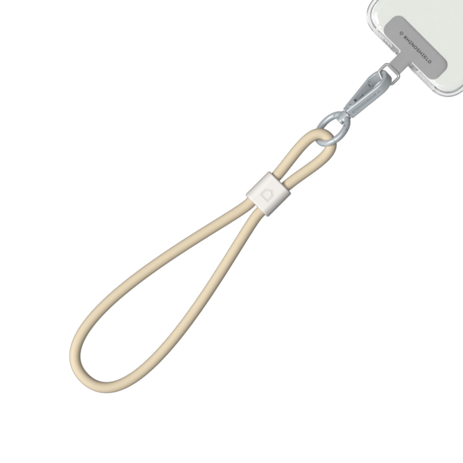 RHINOSHIELD Waterproof and Durable TPU Wrist Phone Lanyard | Easy to Adjust, Charm, Durable Strap (Landyard Card Included) - Vanilla