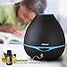 Essential Oil Diffuser 2000ml for Large Room, Ultrasonic Essential Oils Humidifier-Top Fill Humidifier-Dark Grey-Sooth Night Light- Quiet for Bedroom, Home&Large Rooms