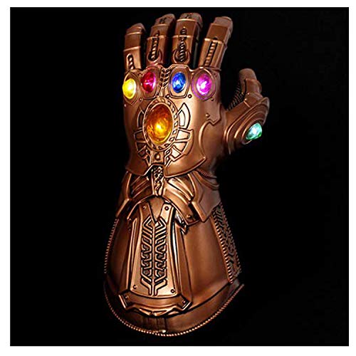 Avengers Infinity War Gauntlet LED Light PVC Thanos Gloves for Halloween Party Props, Adult