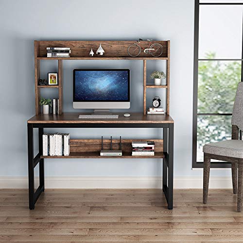 image for TRIBESIGNS WAY TO ORIGIN Tribesigns Computer Desk with Hutch, 47 Inche