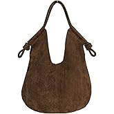 Large Suede Hobo Bags for Women Elegant Tote Shoulder Handbags Purses Satchel for Travel Work
