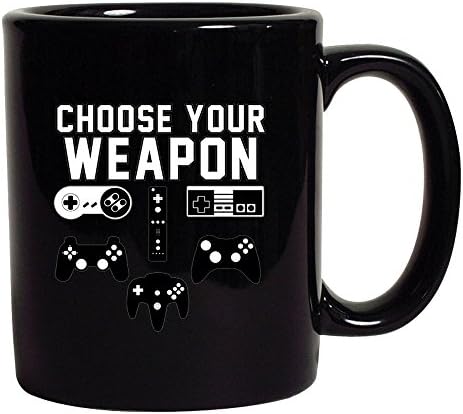 Choose Your Weapon Gaming Console Controller Funny DT Coffee 11 Oz Black Mug