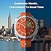 Women's Analog Wrist Watch, Aposon Stylish Dress Casual Quartz Watch Unique Lady Wristwatch with PU Leather Band Luminous Hands Water Resistant - Orange