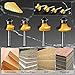 HandsEase 4Pcs 1/4-Inch Shank Round-Over Edging Router Bit Set Woodworking Milling Cutter Tools Corner Rounding Edge-forming Bit