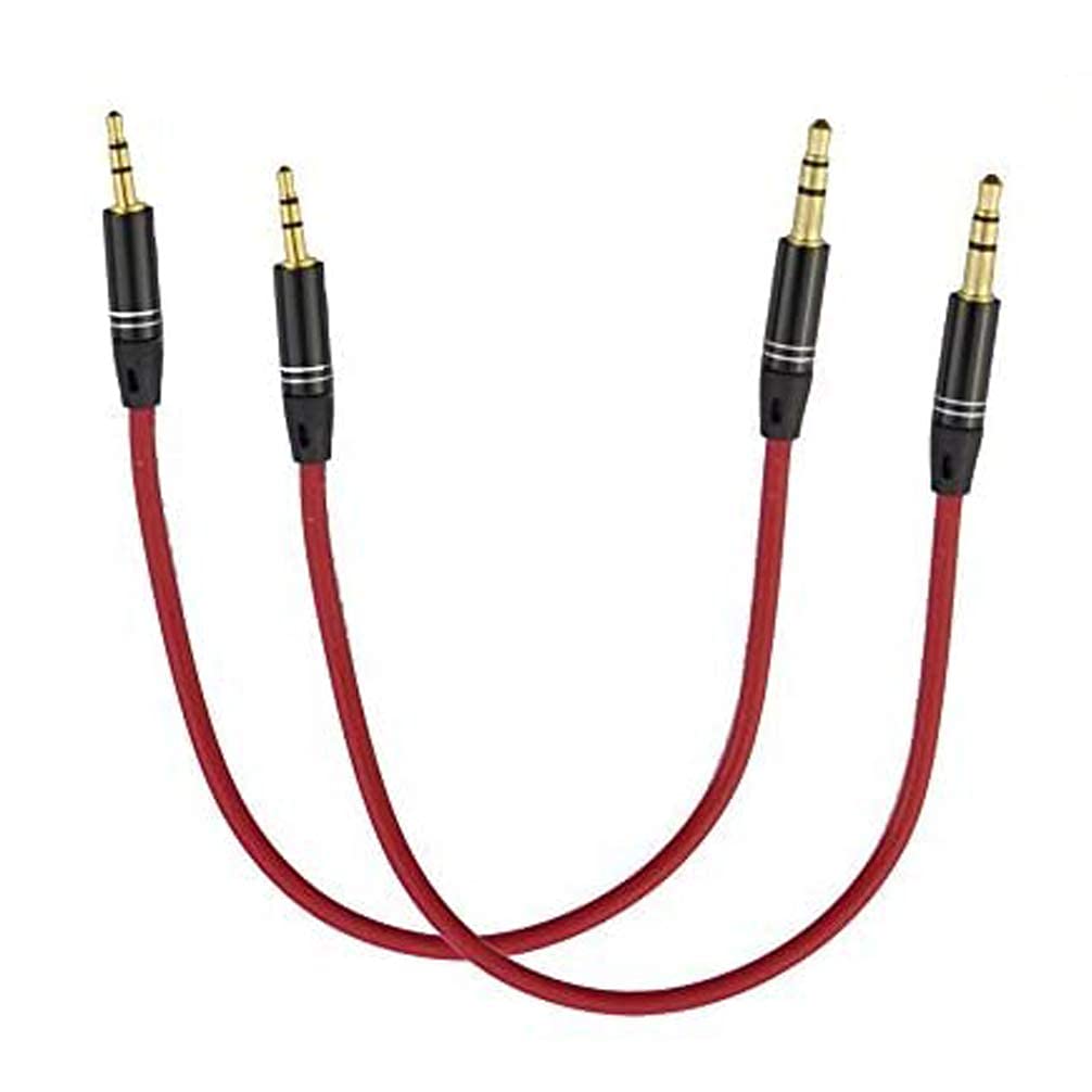 LiKuCo 2Pack 8 Inch 3-Pole 3.5mm Male to 2.5mm Male Car Auxiliary Audio Cable Cord Headphone Connector Cable for Apple, Android Smartphone, Tablet and MP3 Player