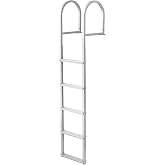 VEVOR Removable Dock Ladder 5 Steps, 500lbs Heavy-Duty, Thickened 6063 Aluminum Alloy with Textured Nonslip Step, Weather-Ready &amp; Quick Detach for Dock, Boat, Pool, Fishing