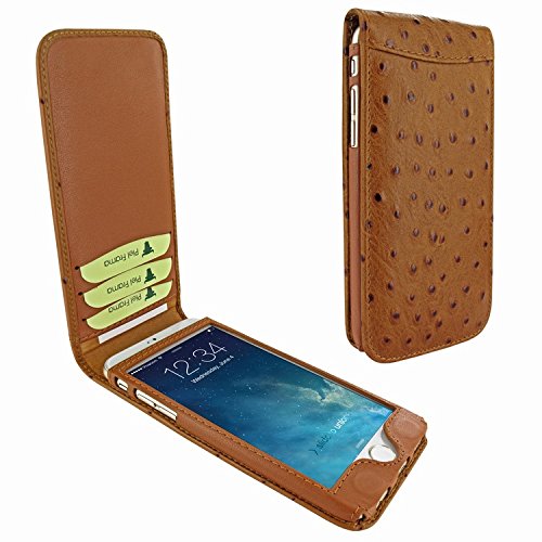 Piel Frama 682 Tan Ostrich Magnetic Leather Case for Apple iPhone 6 / 6S