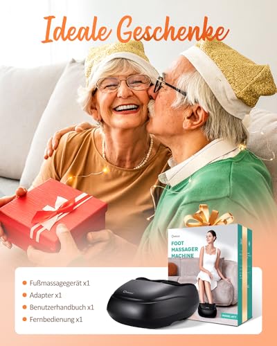 KNQZE Foot Massager, Electric Foot Massager with Heat Function, Deep Net Shiatsu Foot Massage for Plantar Fasciitis & Neuropathy, Gifts for Mum, Women, Men, Up to Shoe Size 47