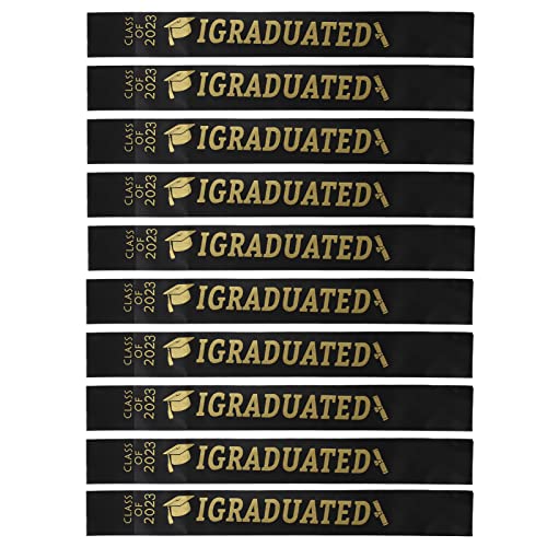 10Pcs Graduated 2023 Gift, Class of 2023 Graduation Sash Graduation Party Supplies for 2023 Graduation Party