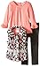 Little Lass Girls' 3 Piece Faux Fur Vest Set Animal Print