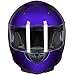 ILM Full Face Motorcycle Street Bike Helmet with Removable Winter Neck Scarf + 2 Visors DOT Model-JK313 (M, Blue)