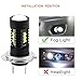 YITAMOTOR 2x 1000LM Bright 60W H7 Projection Fog Light LED Bulb Xenon White 6000k Non-polarity （NOT headlight）