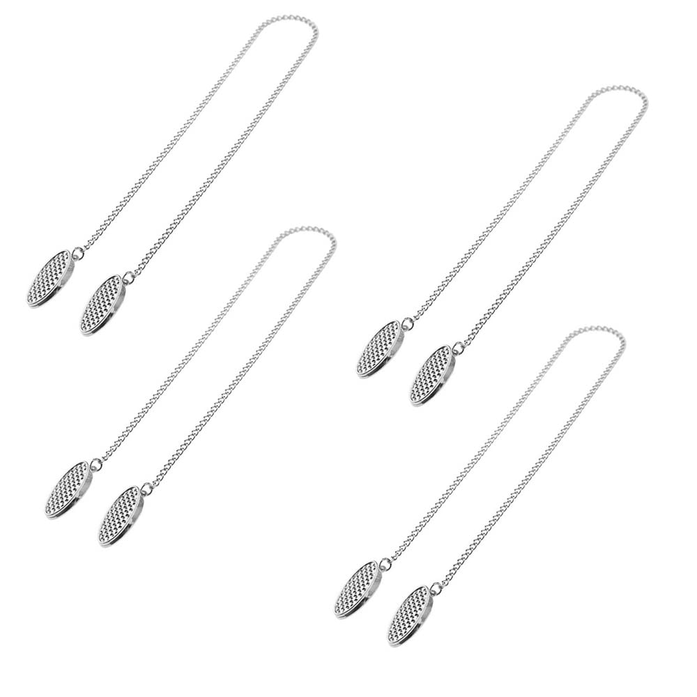 Hsthe Sea 4PCS Metal Napkin Clips Napkin Holder Tea Towel Clips 19in Chain Clips for Fixing Napkins Towel