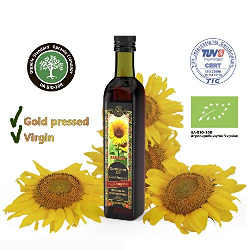Sunflower Oil Cold Pressed Virgin Organic 16.9 fl oz/500 ml - Thumbnail 2