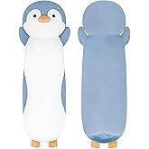 Dalmao 36" Penguin Stuffed Animal, Soft Jumbo Long Cuddle Pillow, Cute Blue Penguin Plush Body Pillow Plushies Toy Gift for Kids, Boy and Girls Birthday, Easter
