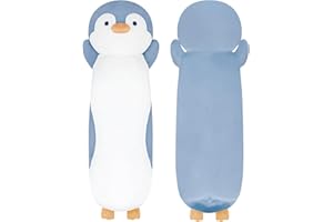 Dalmao 36" Penguin Stuffed Animal, Soft Jumbo Long Cuddle Pillow, Cute Blue Penguin Plush Body Pillow Plushies Toy Gift for Kids, Boy and Girls Birthday,Valentine