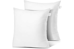 Nestl 18x18 Pillow Inserts - Throw Pillow Insert 18x18, 2 Pack Square Pillows, Decorative 18x18 Pillows Throw White, 18 X 18 Pillow Insert, Lumbar Pillow Insert for Bed and Couch