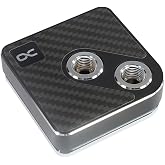 Alphacool Core 1 CPU Water Block, Carbon | Nickel-Plated Copper Base, Brass Housing, Carbon Top, AMD AM4/AM5 + Intel LGA 1700, 72&times;72&times;26.5 mm, 3D-Jetplate