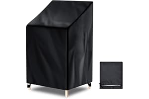 Pektiftn Outdoor Patio Chair Covers waterproof for Stackable Chairs, 100% Waterproof Anti-UV Dustproof All Weather Protection
