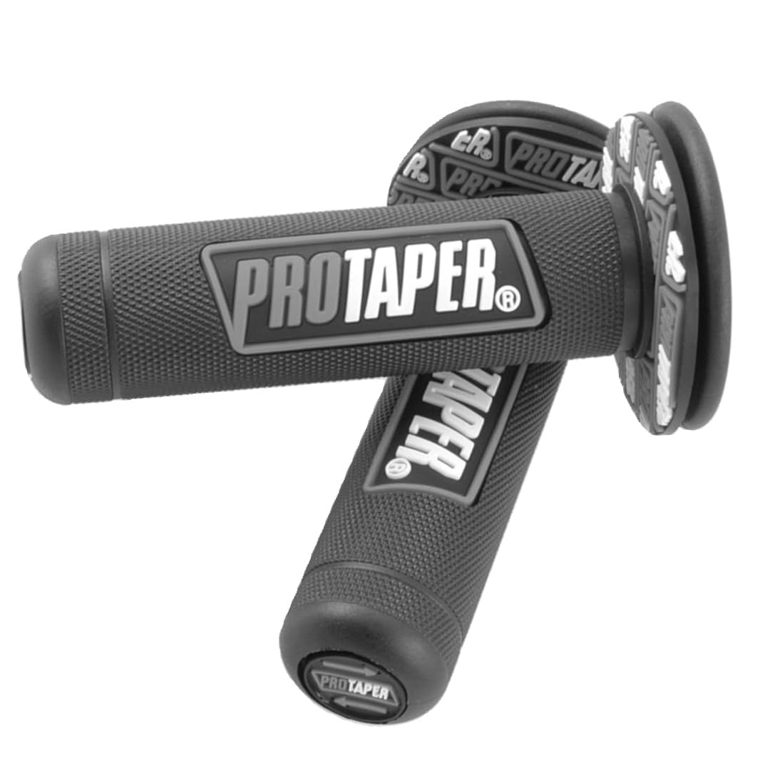 Photo 1 of 7/8" Motorcross Handle Grips Dirt Bike 22mm 24mm Truster Grips Motorcycle Ergonomic Bar End Non Slip Grip Gel Gep Scooter Cruiser Racing Mountain (Black Grey, Pro Taper)
