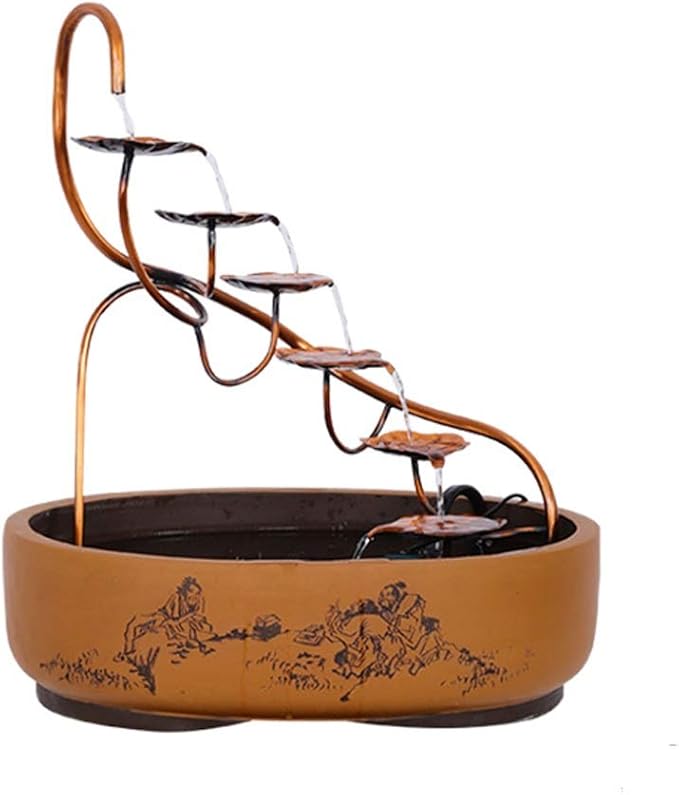 Amazon.de: WYWY Tischbrunnen Reines Kupfer Desktop-Brunnen Dekoration