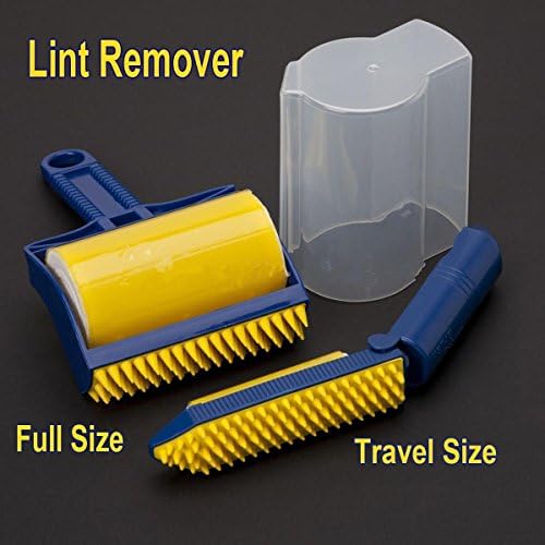 2pc Set Reusable Sticky Buddy Picker Cleaner Lint Roller Pet Hair Remover Brush