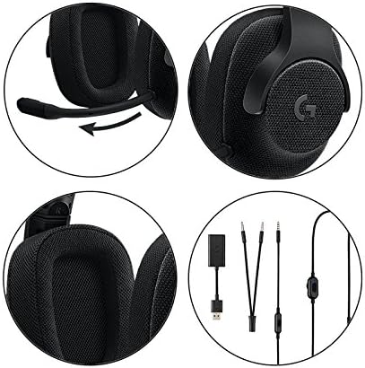 Logitech G433 Wired Gaming Headset, 7.1 Surround Sound, DTS Headphone:X, 40 mm Pro-G Audio Drivers, Lightweight, USB and 3.5 mm Audio Jack, PC/Mac/Nintendo Switch/PS4/Xbox One - Black - Image 5