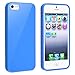 eForCity TPU Rubber Skin Case Compatible with Apple iPhone 5 / 5S, Blue Jelly