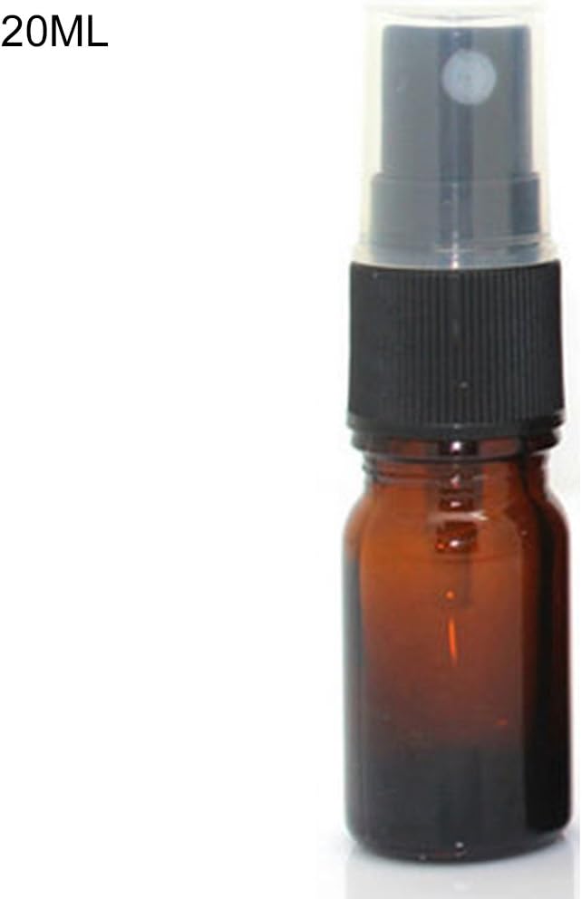 xmke96 5Ml-100Ml Spray Bottle Tea Essential Oil Bottle Beauty Empty Amber Glass Bottle Container 20ml
