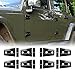 Iparts 8 Pcs Black Door Hinge Cover for 4-Door Jeep Wrangler JK JKU Unlimited Rubicon Sahara X Off Road Sport Exterior Accessories Parts 2007 2008 2009 2010 2011 2012 2013 2014 2015 2016 2017