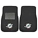 FANMATS 10755 NFL Miami Dolphins 2-Piece Embroidered Car Mat