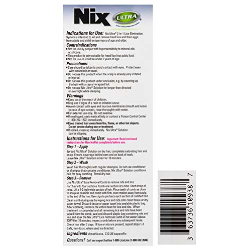 Nix Ultra Lice & Nits Treatment, Kills Super Lice & Eggs