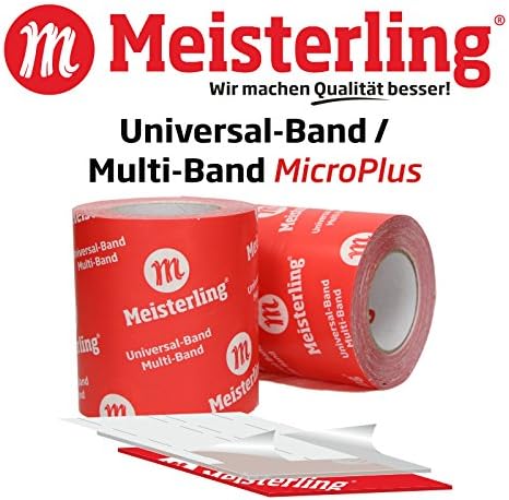 Meister Ling® Universal/Multi Tape Micro Plus All-Rounder for Sarking Felt Tip Permeable Underlay & Vapour Barrier/Steam Mops Brake/Turning/Steam Vapour Barrier 2, Newly Developed Free Sticky Adhesive Tapes High Performance Emulsion 260 g Per M² Sticker adhesive Uftrag – Acrylate – for all objects, also available in 60/100/150/200/250 mm Wide with Micro Plus Laser Perforation., red