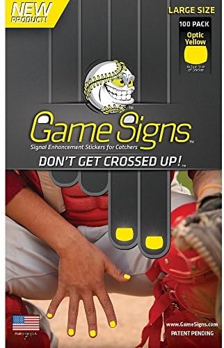 Game Signs Catcher Signal Enhancement Stickers, Large, Optic Yellow