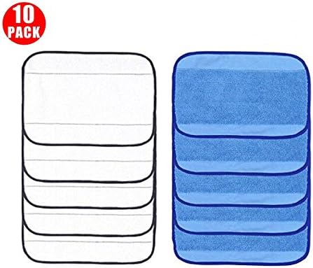 MarlaMall Microfiber Mopping Cloths Replacement Mop Pads for iRobot Braava 380 380t 320 Mint 4200 4205 5200 5200C Robot (5 Wet + 5 Dry)