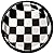Creative Converting 25 Count Round Dinner Plates, Black Check