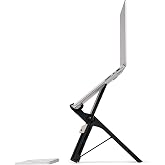 Roost V3 Plus - Ultra Portable and Adjustable Laptop Stand - Quick-Release Height Adjustment, 5 to 14 inch Screen Lift, Patented Rigid Folding Structure and Self-Adjustings Laptop Grips | Onyx Color