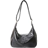 Hobo Bag for Women - Vegan Leather Slouchy Shoulder Purse with Adjustable Strap & Zipper Closure