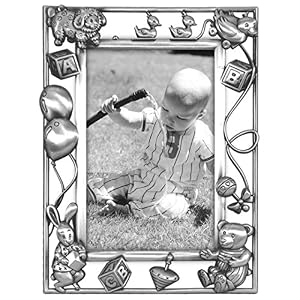 Image of Malden International Designs Nursery Parade Picture Frame, 4x6, Silver