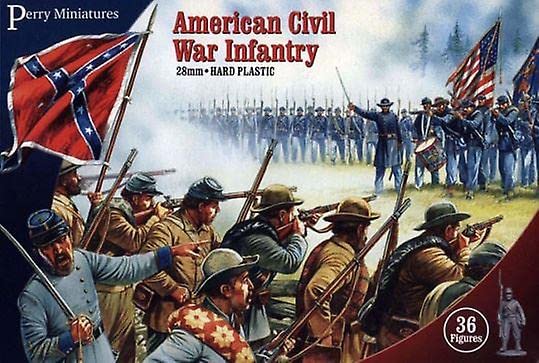 Perry Miniatures ACW1 American Civil War Infantry 28mm 1:56 Hard Plastic Figures x 36