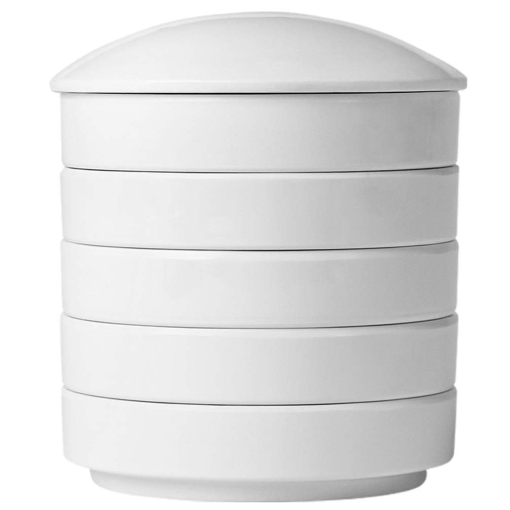 Ceramic Mixing Tray 5 Layers Round Porcelain Watercolor Palettes Gouache Pigment Plates Ink Dishes Painting Tool