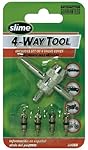 Slime 20088 4-Way Valve Tool with 4 Valve Cores