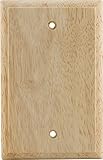 GE 40061 Blank Wall Plate, Unfinished Wood