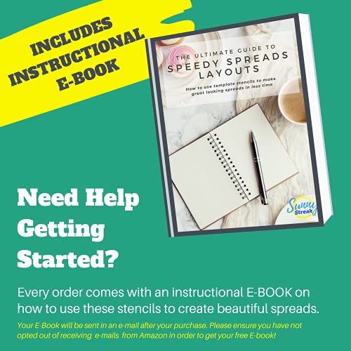 Speedy Spreads Journal Stencils (Weekly Layouts 1) x6 Stencils for