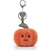 Apricot Lamb Delicious Pumpkin Cute Keychain, Soft Stuffed Plush Toy Keyring for Kids' Backpack, Purse, 3.5 Inches